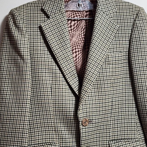 Vintage Drapeshire Houndstooth Blazer size small made in Canada - Picture 3 of 6
